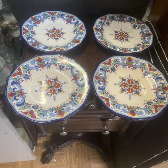 espana lifetime San Marino salad luncheon plates plate set 4