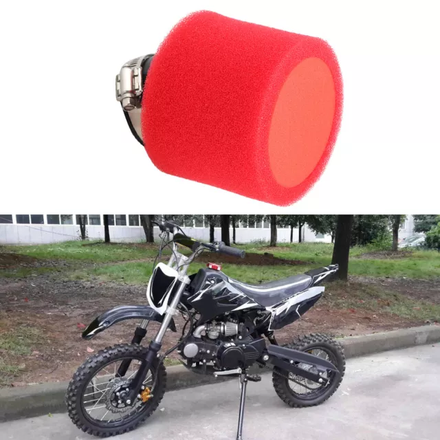 Bevel Air Filter For Dirt Bike Scooter ATV Quad Motorcycle Red 48mm/1.89in