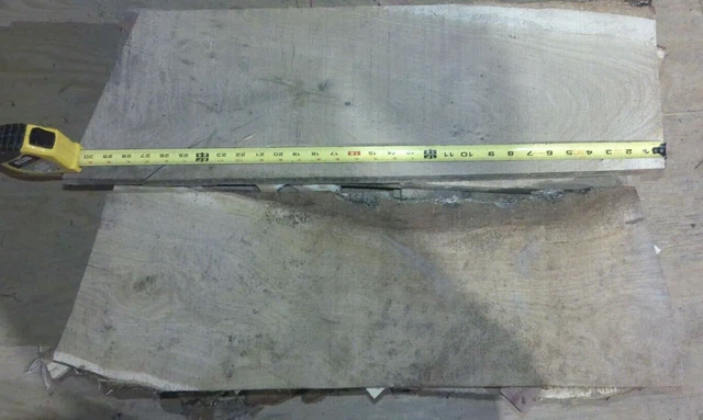 Walnut Wood Half Slab Figured Rustic Edge Newly Cut 2023 FRESH DRYED 10x24x1in
