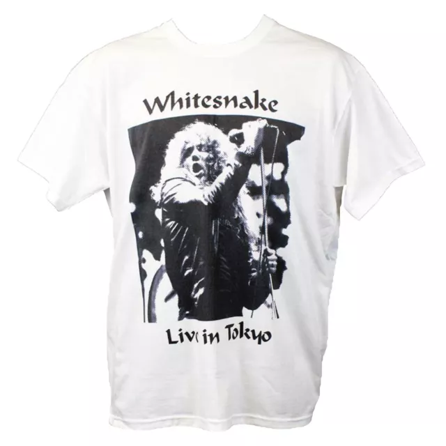 Whitesnake Heavy Metal Band Gig Poster T-shirt Unisex Graphic Top S-2XL