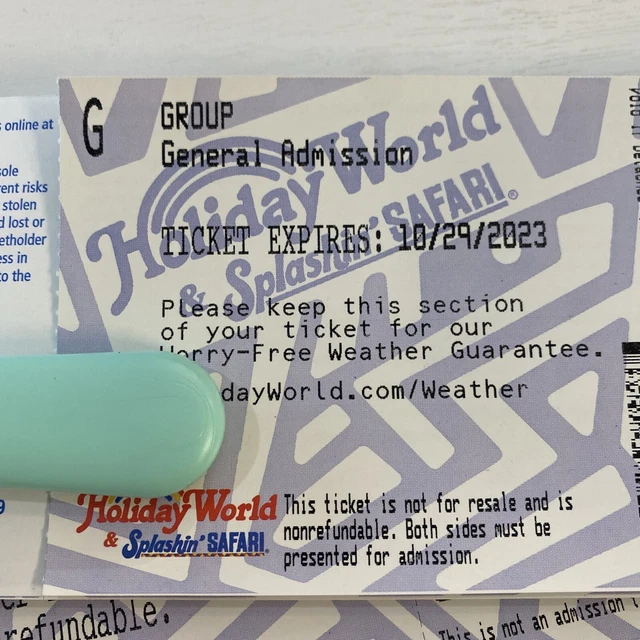Holiday World Splashin Safari tickets Expire 10/29 Buy More And Save!