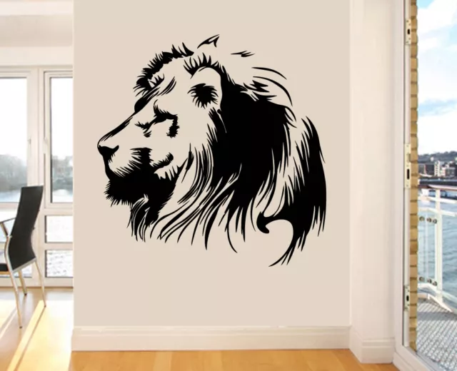 Lion Silhouette Wall Art Vinyl Stickers African Safari Transfers Murals Decals