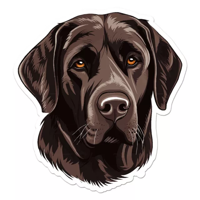Chocolate Labrador Dog Vinyl Decal Sticker - ebn11253