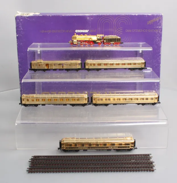 Arnold 0167 N Scale Rheingold Zug Vergoldet Gold Plated Steam Series EX/Box