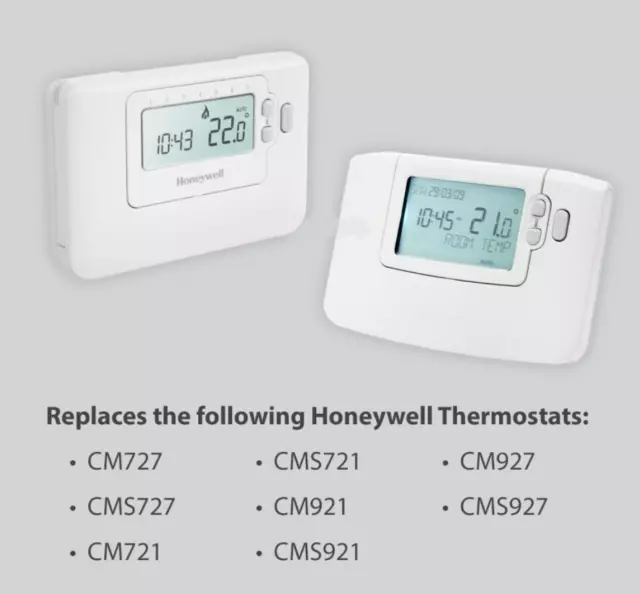 Honeywell Pro CM927 CM921 CM727 CM721 sans Fil Thermostat Chambre & Récepteur 3