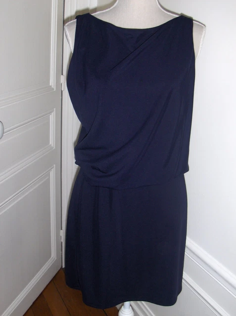 Robe Zara Leopard Noir/Marine - Taille S - Style Chemisier Genou - Occasion Très Bon État