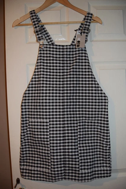 Topshop gingham pinafore discount dress