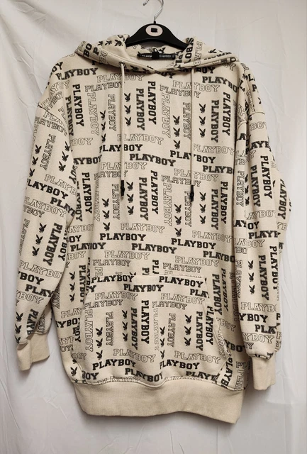 LADIES PLAYBOY X Missguided Beige Oversized Long Hoodie Dress Size 8 12.50 PicClick UK