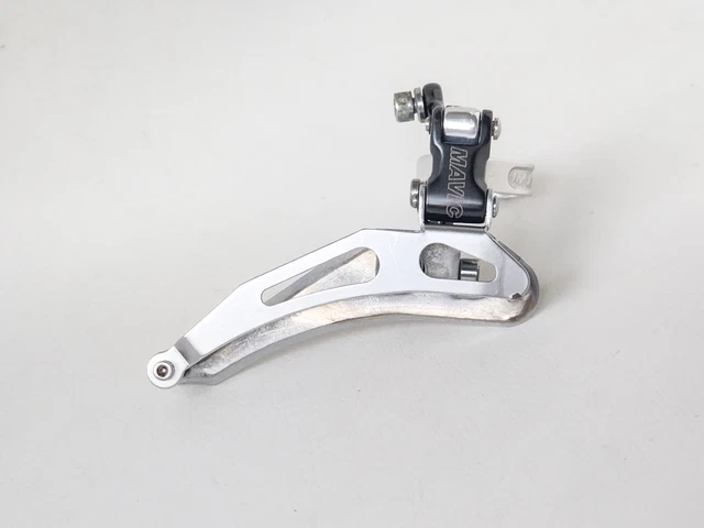 Mavic 860 SSC Front Derailleur Clamp-On Black Engraved Logo Vintage Road Mavic 860 SSC Front Derailleur Clamp-On Black Engraved Logo Vintage Road
