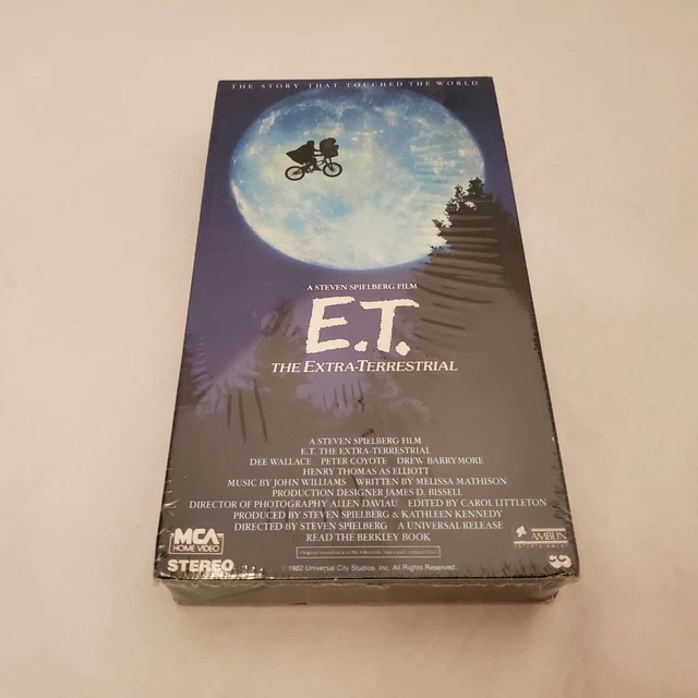NEW E.T. THE Extra Terrestrial VHS 1988 Black Green Cassette MCA 77012