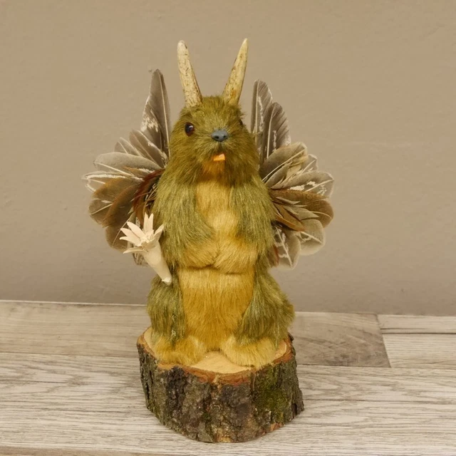 Wolpertinger Mini Maclean Preparado Con Edelweiß, Ala Y Cornamenta #86.15.1 2