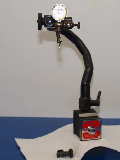 STARRETT 657-T FLEX-0-POST with STARRETT 711 LAST WORD INDICATOR and ATTACHMENTS