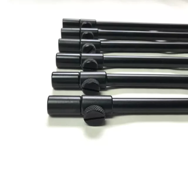 6 x 30-50cm Black Carp Coarse Aluminium BankSticks Bank Sticks Fishing Lidsters 2