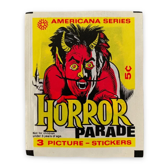 VTG 1970 Horror Parade Picture Stickers Pack Americana Series
