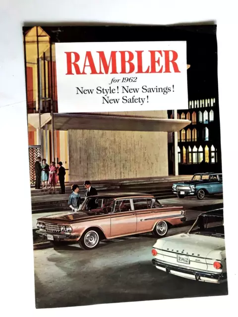 1962 Rambler New Style  Car / Auto  Dealer Car Brochure Large Fold Out