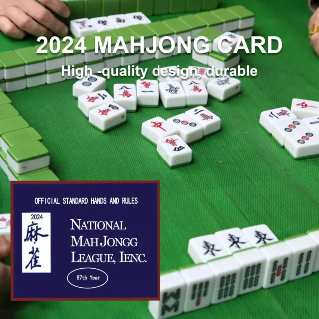 4Pcs Mahjong Card  2024 National Mahjong Official Standard Hand And Mahjong Card