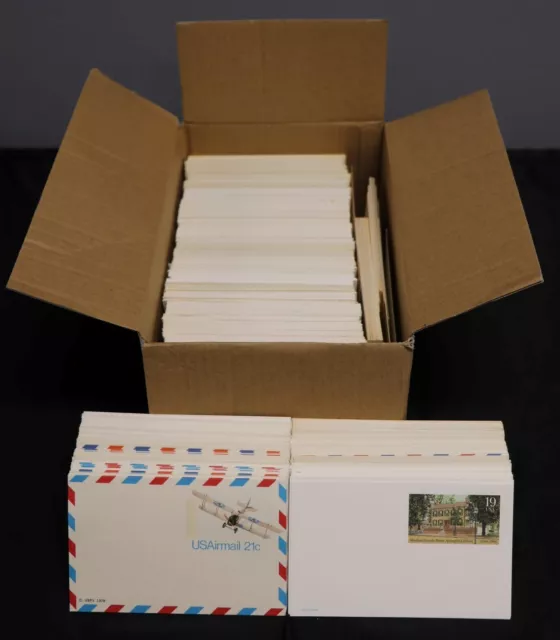Us Postal Card Lot Unused 7 Lbs Approx 900 Cards 13 Cents Face Postage & Up Nr!