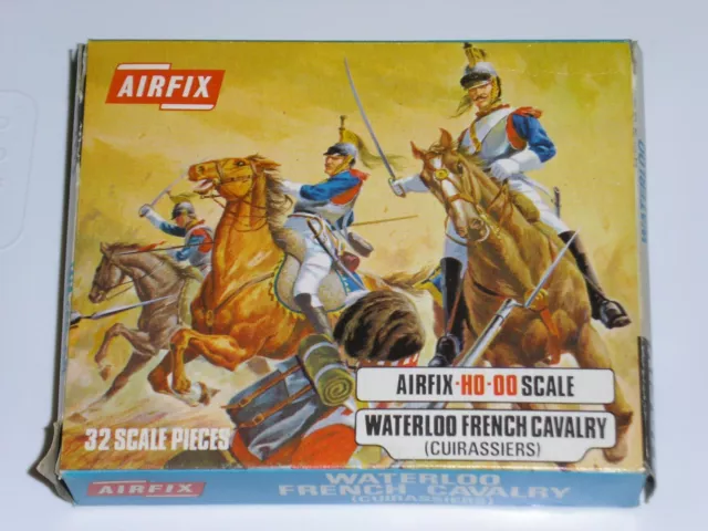 Airfix S36-59 Waterloo French Cavalry Cuirassiers 1960er Blaue Fensterbox Gußast