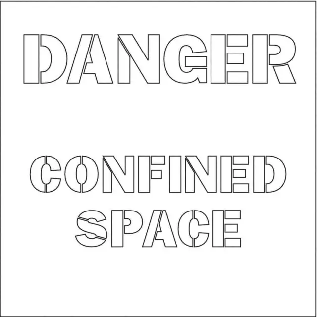 ELECTROMARK Y623757 Floor Stencil,Danger Confined Space,Poly