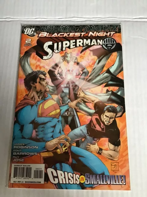 Blackest Night Superman # 2 Shane Davis Variant Edition First Print Dc Comics