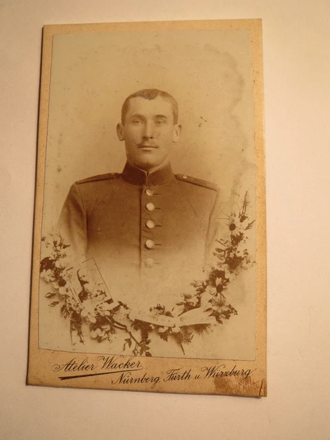 Würzburg - Nürnberg - Fürth - Soldat in Uniform - KB IR Nr. 21 - Portrait / CDV