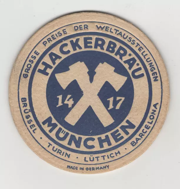 sous bocks ancien Hackerbrau-bierdeckel/beermat/bierviltje/coaster