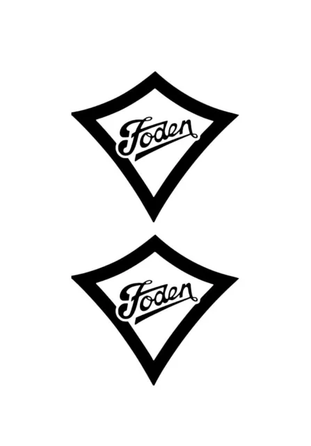 2 x Foden shield Logo Vinyl Decals Truck Bus Lorry Van Steam Vintage Classic