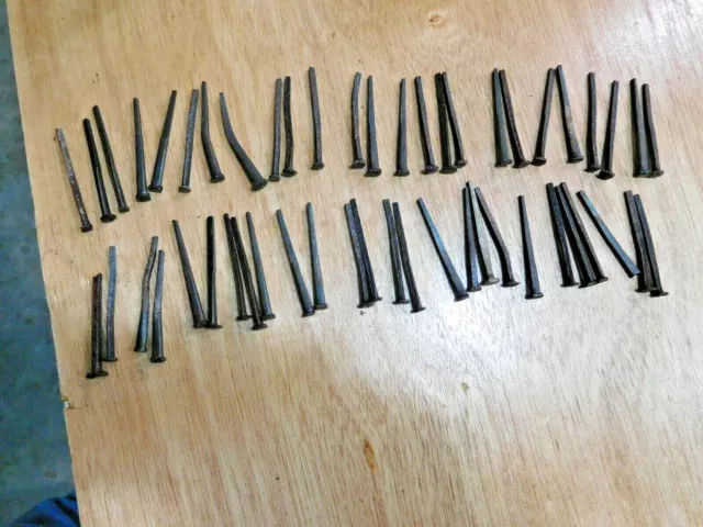 Antique ~ Salvage ~ 50 Antique Square Nails 2 " long    #2937