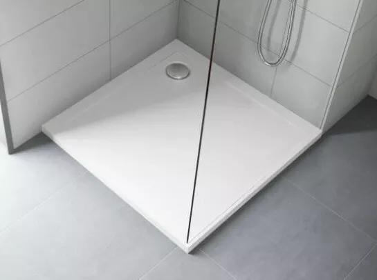 Piatto doccia piatto doccia 80 x 80 x 4,5 x 1,5 sifone quadrato acrilico scarico piatto G