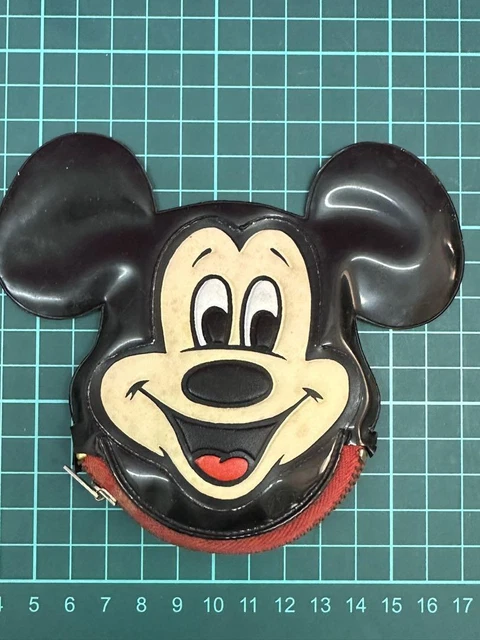 Showa Retro Disneyland Mickey Mouse Wallet Coin Purse Pouch Period Thing