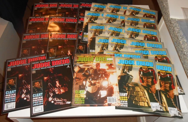 28X JUDGE DREDD POSTER Lot Titan 1995 2000AD Sylvester Stallone 28 