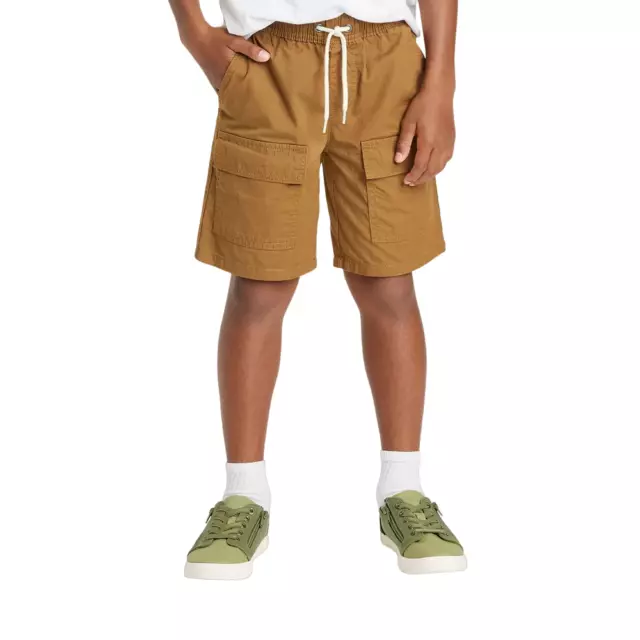 Boys Twill Pull On At The Knee Cargo Shorts Cat & Jack Brown Size XXL Husky