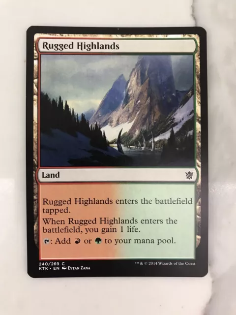 Rugged Highlands MTG Magic the Gathering Card NM Near Mint Khans Tarkir KTK