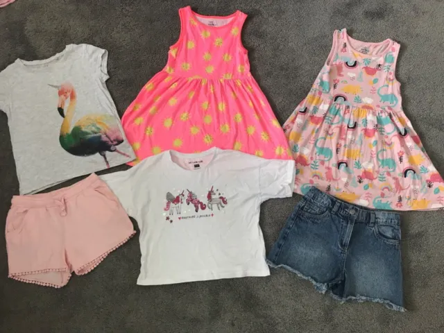 girls clothes 6-7 years bundle - dresses, shorts, tshirt