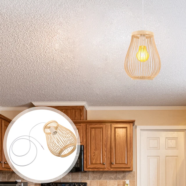 Bamboo Ceiling Light Chandelier Rattan Lamp Shade Ceiling Hanging Lamp