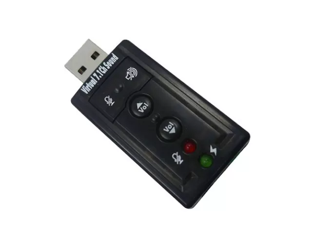 Tarjeta De Sonido Externa Usb 7.1 Canales Adaptador 3D Audio Virtual Sound Pc