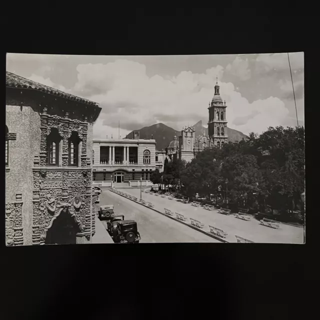 RPPC Monterrey Mexico Street View Vintage Photo Postcard 1930s