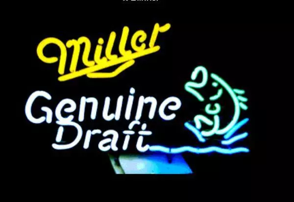 New Miller Genuine Draft Jumping Fish Beer Bar Neon Light Sign 24"x20"