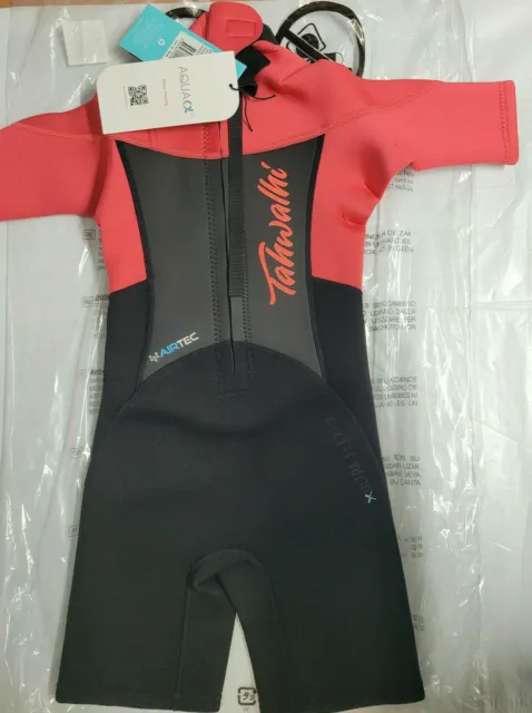 Tahwalhi Spring Wetsuit Junior Size US 6 Black/Pink - Kids Surf and Watersports