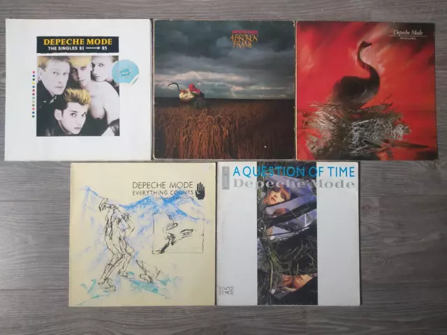 Kleine Sammlung Schallplatten - Depeche Mode - 3 x LP und 2 x 12" Maxi