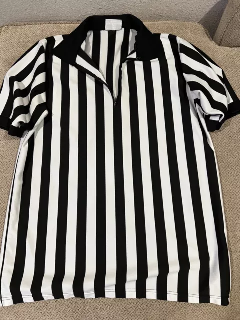 GameCraft Men's Referee Shirt Size AL (Adult Large) Striped Soccer Sports