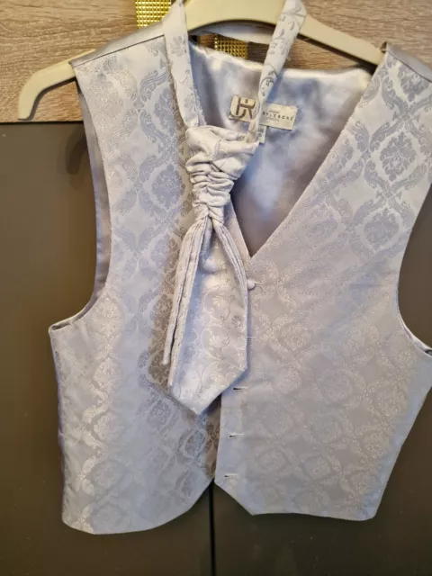 Gilet e cravatta da matrimonio, ETÀ 13-14, argento,