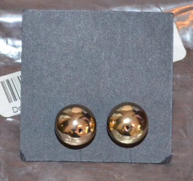 Nwt Shashi 14K Plated Double Ball Stud Statement Earrings $78 3