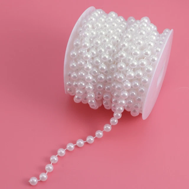10 M Guirlande Perles Pour Sapin Noel Cadeau Décorations Blanches Fausses
