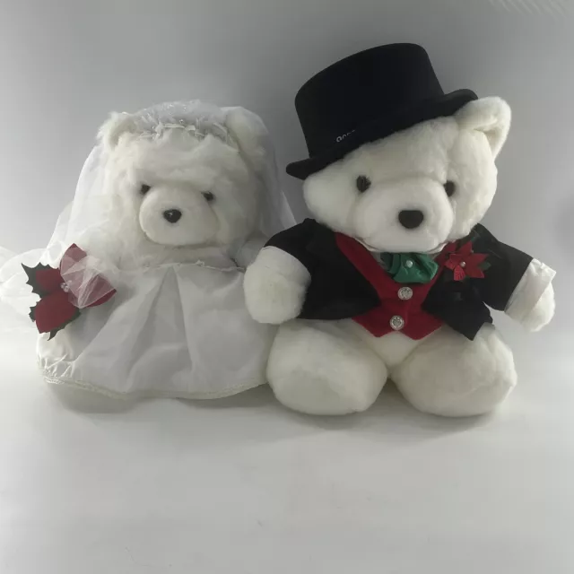 Dayton Hudson Vintage 2000 Mr. & Mrs. SantaBear Bride, Groom