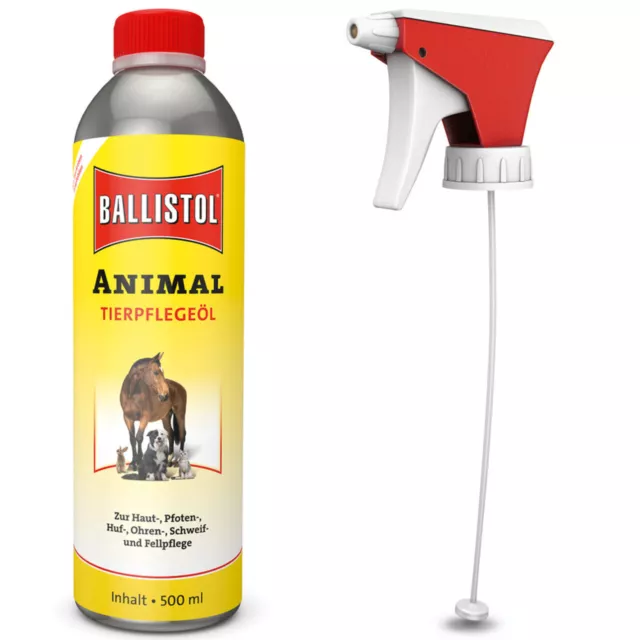 (49,98 EUR/l) Ballistol Animal Tierpflegeöl 500 ml + Gratis Pumpsprühkopf