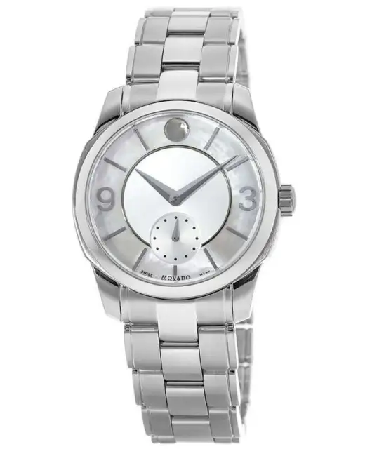 New Movado LX Silver Dial Steel Women's Watch 0606618