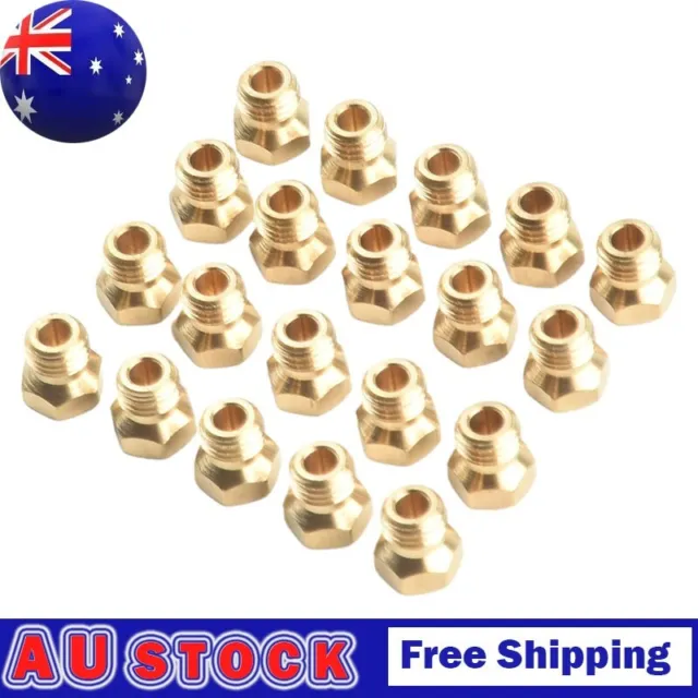 20Pcs Brass Jet Nozzle Propane Burner Orifice Kit Grill Replacement Parts LP Gas