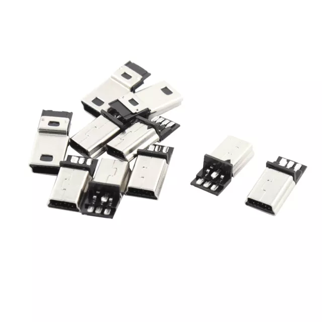 Lot de 10 Mini USB mâle B 5 broches-Port connecteur brasage de remplacement