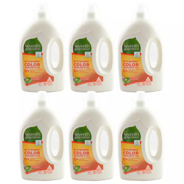 Seventh Generation Color Detergent 6 x 20 Wl 0% Perfumes - Dyes